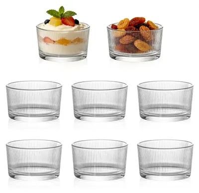 Produktbild von Dessertgläser 200ml, 8 Stück Stabelbare Glasschalen für Desserts