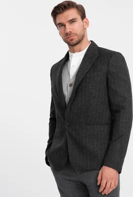 Obrázek produktu pro Ombre Clothing Pánské formální sako Sadiki grafitová L