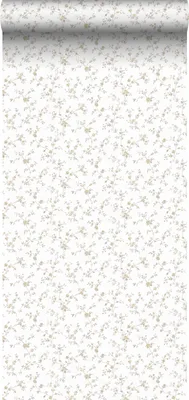 Produktbild von Sanders & Sanders Tapete Blumen Ockergelb und Weiß - 640404 - 53 cm x 10 m