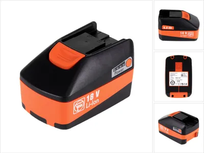 A collage of images showing a power tool battery from different angles.