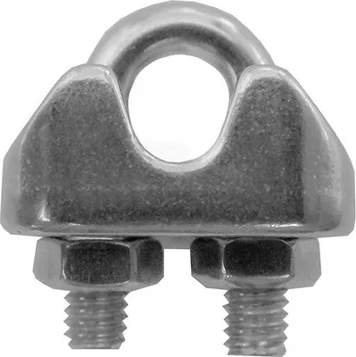 Obrázek produktu pro OEM Marine nerezová spona na lano, stříbrná, 4 mm, stříbrná, 4 mm