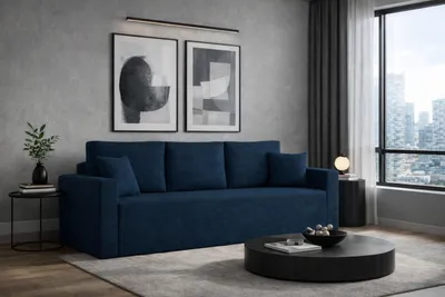 Image de Canapé moderne ZOOM avec fonction sommeil bleu