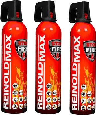Produktbild von 3x Feuerlösch Spray Feuerlöscher Löschspray  Auto Camping Grillen 750ml