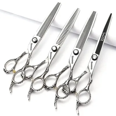Produktbild von Professionelle Friseurschere 19 cm Edelstahl 4 Stück