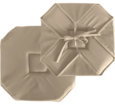 Produktbild von ED ENJOY HOME Stuhlkissen mit Klappe, 40 x 40 cm, Naturbeige, mit Bändern, 100%