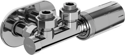 Obrázek produktu pro Mexen G05 termostatická rohová sada s maskováním R, Duplex, DN50, chrom - W907-958-905-01