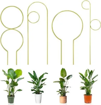 Immagine prodotto di 4 supporti in acciaio per vasi da interno e da giardino (oro)
