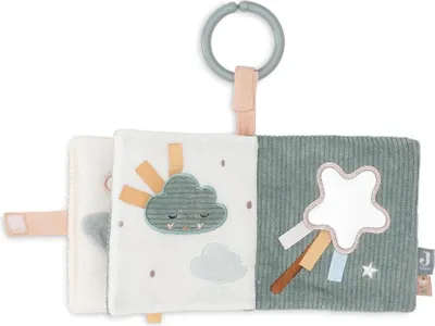 A baby activity book with weather-themed illustrations.