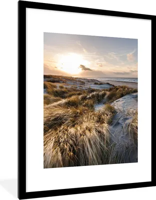 Produktbild von MuchoWow® Gerahmtes Poster Strand - Meer - Scheveningen - Niederlande 60x80 cm - Poster mit Schwarzem Bilderrahmen Wandposter Rahmen Foto Bilder - Wohnzimmer - Dekorationen - Prämie