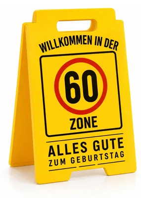 Steh-Ornament 60. Geburtstag, 10×16 cm, 3D-Deko, Geschenk