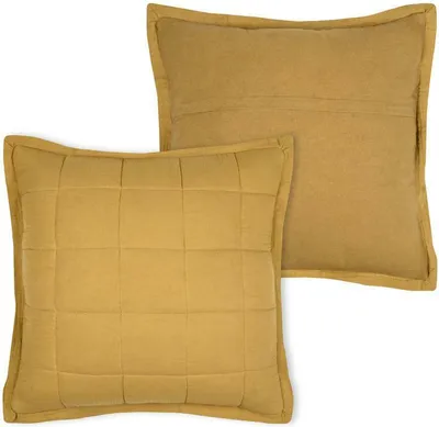 Produktbild von STOF | Sofakissen - Kissen - ELLIE - 45x45 cm - Senfgelb - Elegantes Design - Hochwertige Baumwolle - 1 Stück
