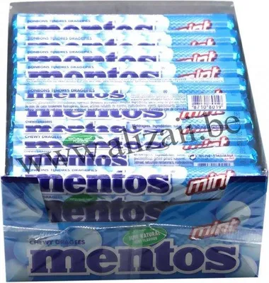 Produktbild von Mentos Mint Bonbons 40 Rollen - vegane Pfefferminz Bonbons im Multipack