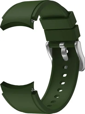 Produktbild von SYSTEM-S Armband flexibel aus Silikon 20mm für Samsung Galaxy Watch 4 Smartwatch Grün