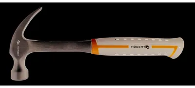 Produktbild von Monolithischer Tischlerhammer 450 g, Stahl CS45, 320 mm, Holzgriff – Hammer Högert Technik