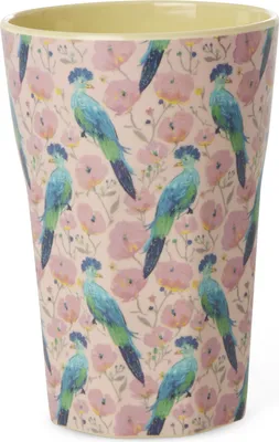 Produktbild von Rice Melamin Becher Groß - Exotic Bird Print