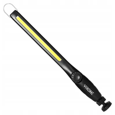 Zdjęcie produktu dla Latarka warsztatowa LED, ABS, 10 W, 400 lm, 2000 mAh, regulowana, czarna