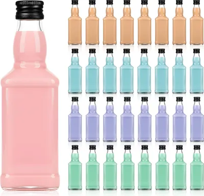 Zdjęcie produktu dla SUPERBUTELKI - 100x Butelka szklana Daniels 50 ml na nalewki, wódkę, bimber, soki