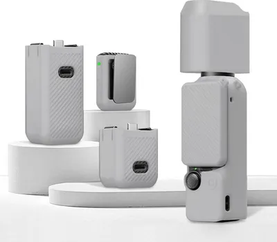 Image de Pour DJI OSMO Pocket 3 6-en-1 Kit de protection en silicone TPU Cover (Gris)