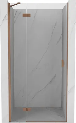 Image de Mexen Mist-H Paroi de douche, ouverture à gauche 95 cm, transparent, cuivre brossé - 8A5-095-000-65-00-L