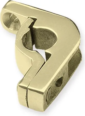 Produktbild von Winkelöse 33 x 10 x 30 mm Messing poliert 9 mm Durchmesser Treppenstangen Zubehör Küberit