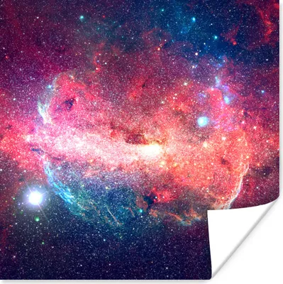 Produktbild von MuchoWow® Poster Sterne - Orange - Universum 30x30 cm - Wandposter - Printing
