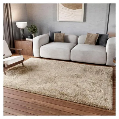 Produktbild von Hochflor Teppich Parma in Beige, 80 x 150 cm
