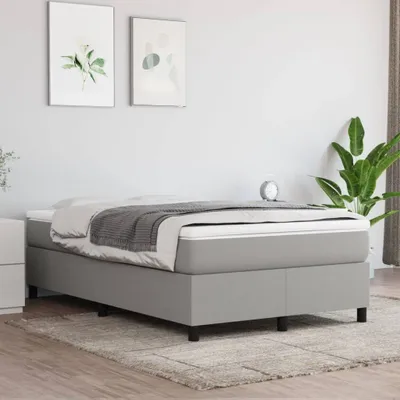 Imagen del producto de Maison Exclusive - Marco de cama con somier, color gris claro, 120 x 200 cm, tejido