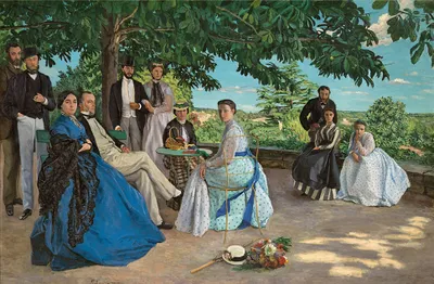 Produktbild von Legendarte - Kunstdruck auf Leinwand - Familienbild Frédéric Bazille  - Wanddeko, Canvas cm. 50x70