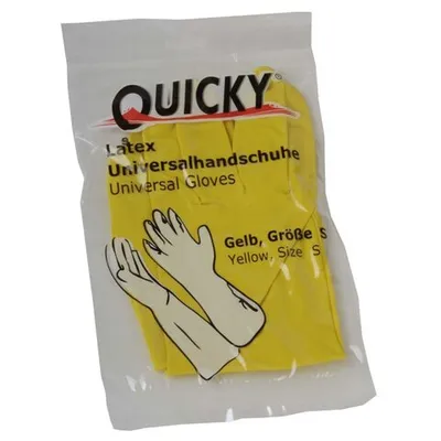 Produktbild von 12x Haushaltshandschuhe Universalhandschuhe gelb aus Latex Gr. S 1 Paar
