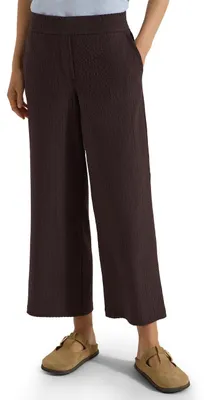 Produktbild von Cecil Wide Leg Hose in Seersucker-Qualität Brown Cacao XS