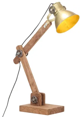 Produktbild von vidaXL Schreibtischlampe Industriestil Messing Rund 58x18x90 cm E27