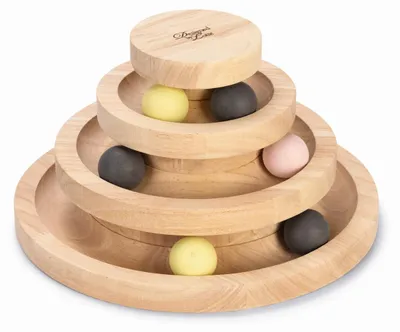Productafbeelding van Kattenspeelgoed hout 26x26x14.5cm Beeztees