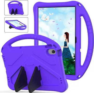 Obrázek produktu pro Dětské pouzdro pro Huawei MatePad 10.4 2022/2020 10.4", EVA lehké nárazuvzdorné pouzdro s skládacím stojánkem a rukojetí Fialová