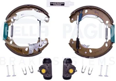 Produktbild von HELLA Bremsensatz Trommelbremse Hinten für FIAT PANDA (169) 8DB 355 004-891
