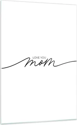Produktbild von Bilder auf glas - Einteilig - Ich liebe dich Mama - 70x100cm - Glasbilder - Wandbilder - Bilder - zum Aufhängen bereit - Wanddekoration aus Glas - Glas Bilder - Wandbild auf Glas - GPA70x100-4794