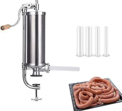 Obrázek produktu pro Stroj na výrobu uzenin z nerezové oceli se 4 tryskami pro domácí i profesionální použití