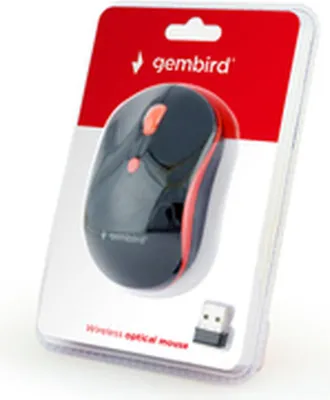 Obrázok produktu pre bezdrôtová optická myš gembird, čierna/červená