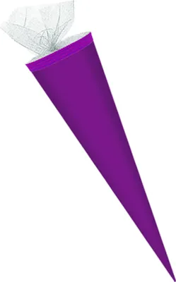 Produktbild von Bastel Schultüte / Länge: 70cm / rund / Farbe: beere