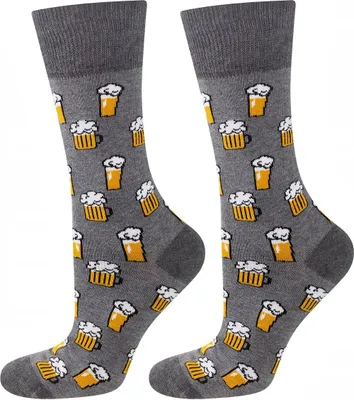 Produktbild von Socken - Ideal für ein Geschenk - Bier Motiv von SOXO - Herren - Wadenlang - Baumwolle - Lustige und bunte - Größe: 40–45