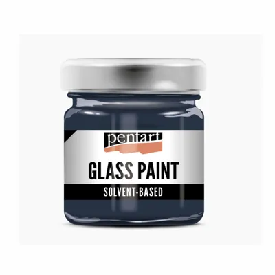 Productafbeelding van PENTART Glasverf, oplosmiddelbasis, 30 ml, stormblauw