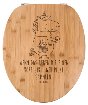 Produktbild von Mr. & Mrs. Panda WC-Brille Einhorn Pilz - Transparent - Geschenk, Unicorn, WC Sitz, Einhörner, Klobrille, Klodeckel, Spruch, Toilettendeckel, Liebeskummer, Brille, Pilze