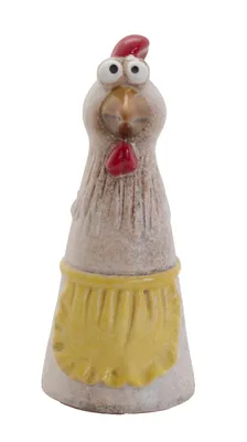 Produktbild von Gartenstecker Zaunhocker Huhn Keramik Garten Deko Skulptur Figur Hahn Objekt