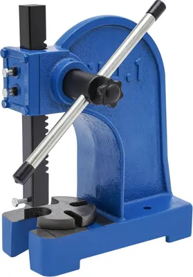 Immagine prodotto di Arbor Press - Pressa manuale da tavolo - Forza di pressione di 1 t - Ghisa - Per uso intensivo - Per rivettare e punzonare - Blu