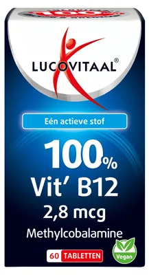 Productafbeelding van Lucovitaal Vitamine B12 100% 60 tabletten