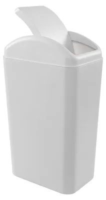 Immagine prodotto di Hespapa, contenitore per rifiuti sottile, 14 litri, grigio, bidone basculante