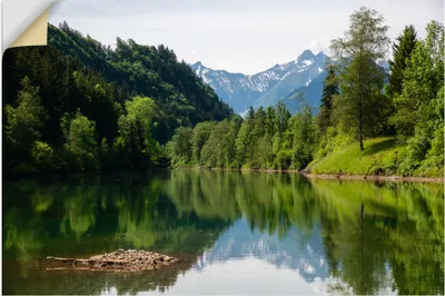 Produktbild von ARTland Wandbild, selbstklebend Auwald See Größe: 120x80 cm