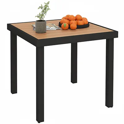 Produktbild von Gartentisch Kunststoff Wetterfest Aluminiumrahmen Buffettisch Kunststoff