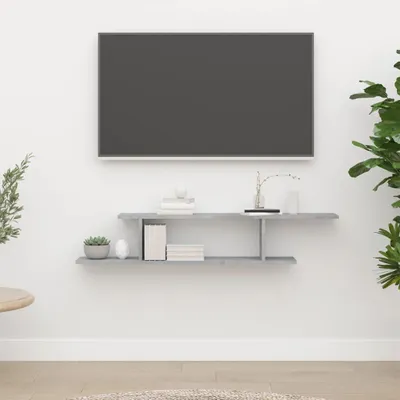Obrázok produktu pre vidaXL TV nástenná polica Concrete Grey 125x18x23 cm Drevo Materiál
