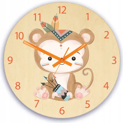 Produktbild von ModernClock, wanduhr, Silent Wanduhr, Wanduhr für Kinder Affe 30cm