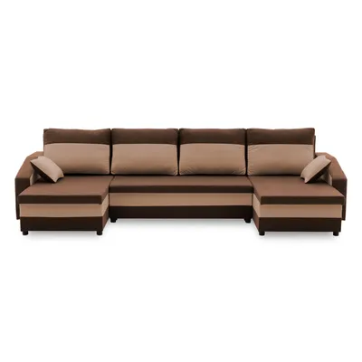 A sectional sofa with a U-shape.